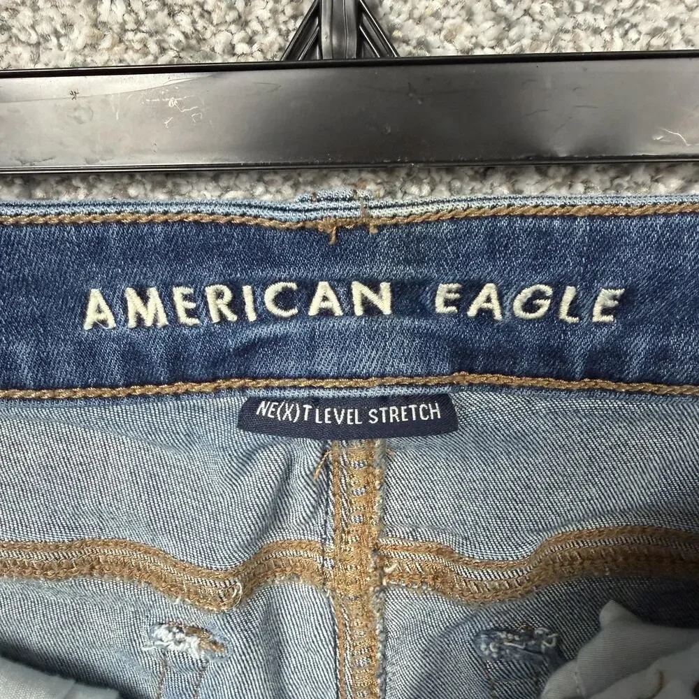 American Eagle Midi Shorts 00 27x4.5 Distressed Indie Sleaze Festival Streetwear
